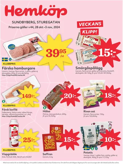 Hemköp-katalog i Täby | Exklusiva deals för våra kunder | 2024-10-28 - 2024-11-03