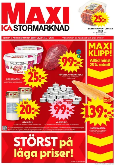 ICA Maxi-katalog i Vetlanda | Rabatter och kampanjer | 2024-10-28 - 2024-11-03