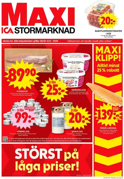 ICA Maxi-katalog i Skelleftehamn | Stort urval av erbjudanden | 2024-10-28 - 2024-11-03