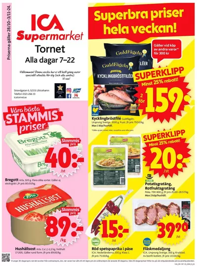 ICA Supermarket-katalog i Dalum | Upptäck attraktiva erbjudanden | 2024-10-28 - 2024-11-03