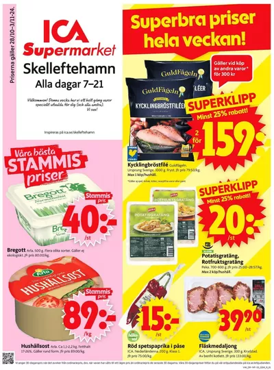 ICA Supermarket-katalog i Skelleftehamn | Attraktiva specialerbjudanden för alla | 2024-10-28 - 2024-11-03