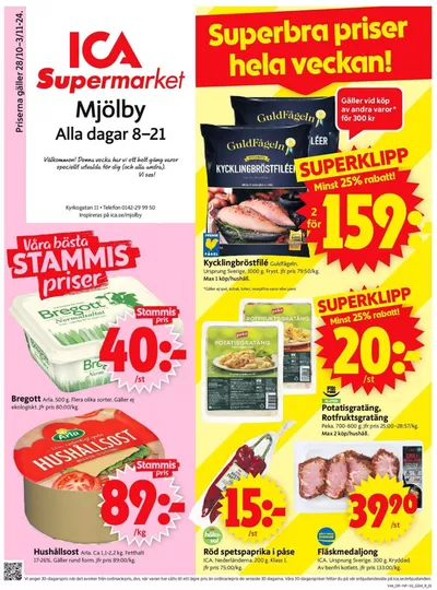 ICA Supermarket-katalog i Mjölby | Top-erbjudanden för alla fyndjägare | 2024-10-28 - 2024-11-03