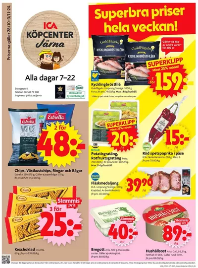 ICA Supermarket-katalog i Järna (Stockholm) | Attraktiva specialerbjudanden för alla | 2024-10-28 - 2024-11-03