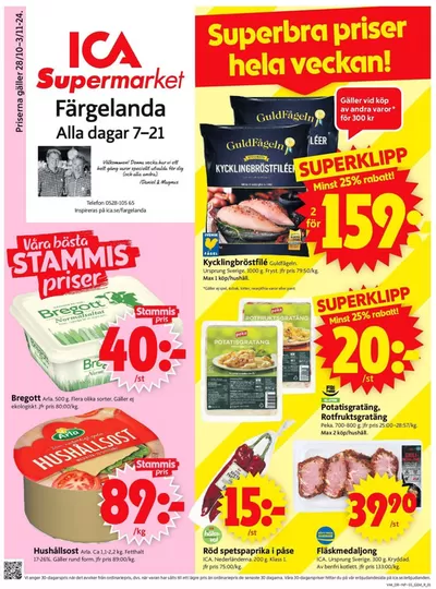 ICA Supermarket-katalog i Högsäter | Exklusiva deals och fynd | 2024-10-28 - 2024-11-03