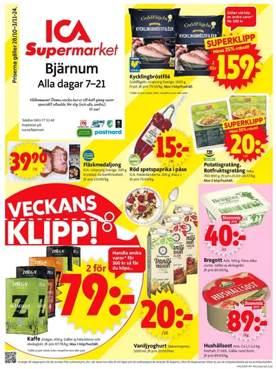 ICA Supermarket-katalog i Vittsjö | Aktuella fynd och erbjudanden | 2024-10-28 - 2024-11-03