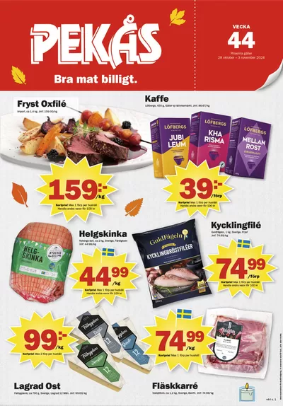 Pekås-katalog i Kristinehamn | Pekås Veckans kampanjblad | 2024-10-28 - 2024-11-11