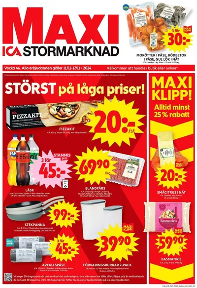 Erbjudanden av Matbutiker i Alvesta | Attraktiva specialerbjudanden för alla de ICA Maxi | 2024-11-09 - 2024-11-23