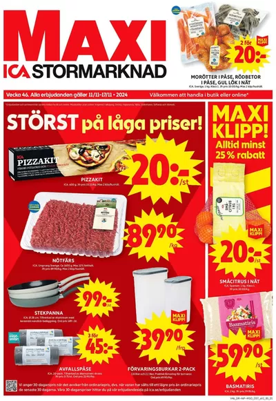 ICA Maxi-katalog i Järfälla | Stort urval av erbjudanden | 2024-11-09 - 2024-11-23