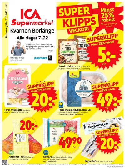 ICA Supermarket-katalog i Falun | Exklusiva deals för våra kunder | 2024-11-09 - 2024-11-23