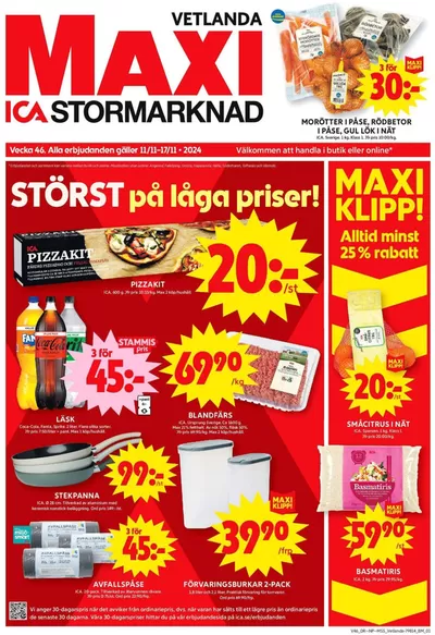 ICA Maxi-katalog i Vetlanda | Attraktiva specialerbjudanden för alla | 2024-11-10 - 2024-11-24