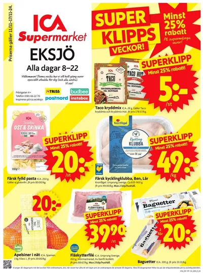 ICA Supermarket-katalog i Eksjö | Aktuella specialerbjudanden | 2024-11-10 - 2024-11-24