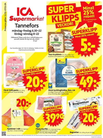 ICA Supermarket-katalog i Linköping | Exklusiva deals för våra kunder | 2024-11-11 - 2024-11-25