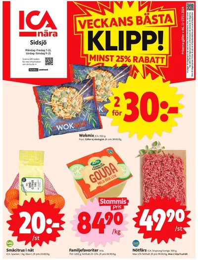 ICA Nära-katalog i Matfors | Våra bästa deals för dig | 2024-11-11 - 2024-11-17