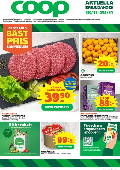 Coop-katalog i Helsingborg | Top-erbjudanden för sparrävar | 2024-11-18 - 2024-11-24