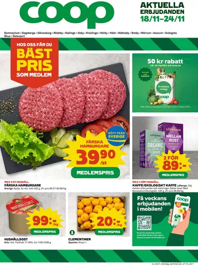 Coop-katalog i Kristianstad | Fantastiskt erbjudande för alla kunder | 2024-11-18 - 2024-11-24