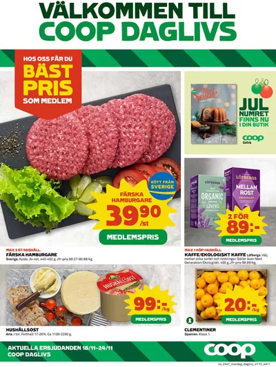 Coop Daglivs-katalog i Stockholm | Spara nu med våra deals | 2024-11-18 - 2024-11-24