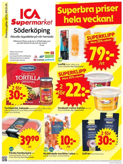 ICA Supermarket-katalog i Östra Ryd | Fantastiskt erbjudande för fyndjägare | 2024-11-15 - 2024-11-29