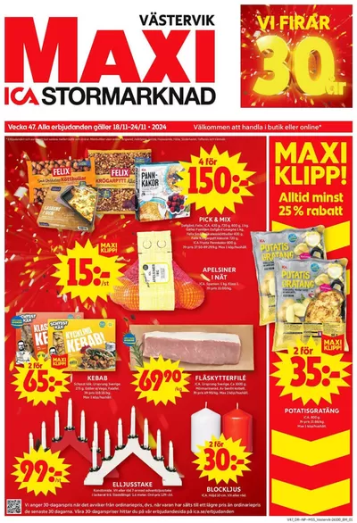 ICA Maxi-katalog i Västervik | Attraktiva specialerbjudanden för alla | 2024-11-17 - 2024-12-01