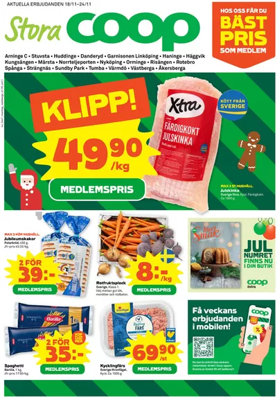 Stora Coop-katalog i Norrköping | Top-erbjudanden för sparrävar | 2024-11-18 - 2024-11-24