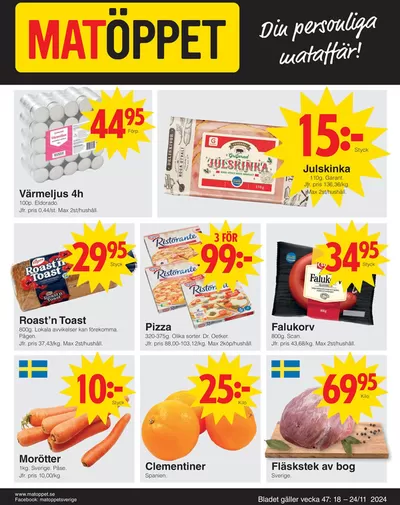 Matöppet-katalog i Västerås | Matöppet Veckans DR-blad | 2024-11-18 - 2024-11-24