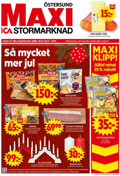 ICA Maxi-katalog i Östersund | Stort urval av erbjudanden | 2024-11-18 - 2024-11-24