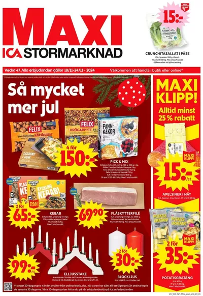 ICA Maxi-katalog i Karlstad | Fantastiskt erbjudande för alla kunder | 2024-11-18 - 2024-11-24