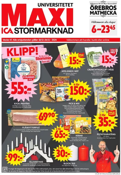 ICA Maxi-katalog i Ekeby-Almby | Aktuella fynd och erbjudanden | 2024-11-18 - 2024-11-24