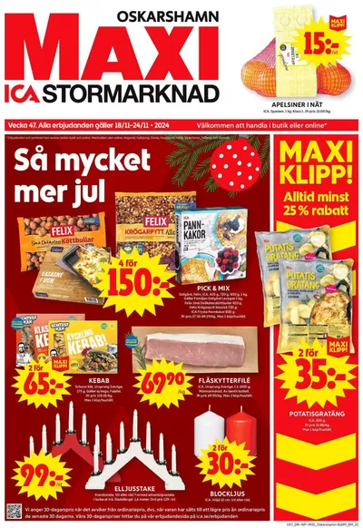 ICA Maxi-katalog i Oskarshamn | Exklusiva deals för våra kunder | 2024-11-18 - 2024-11-24