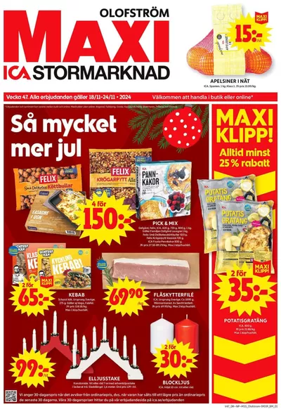 ICA Maxi-katalog i Olofström | Stort urval av erbjudanden | 2024-11-18 - 2024-11-24