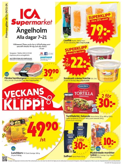 ICA Supermarket-katalog i Helsingborg | Aktuella fynd och erbjudanden | 2024-11-18 - 2024-11-24