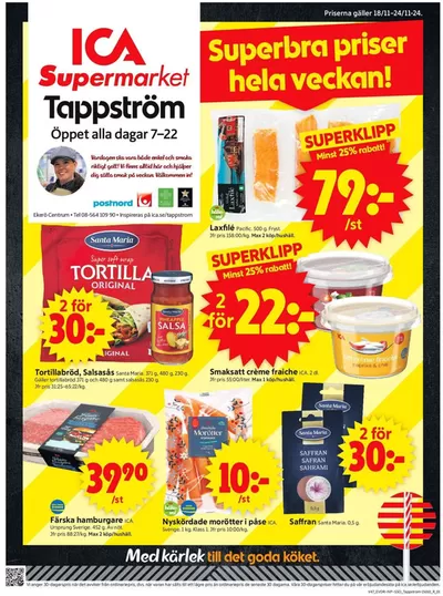 ICA Supermarket-katalog i Södertälje | Exklusiva deals och fynd | 2024-11-18 - 2024-11-24