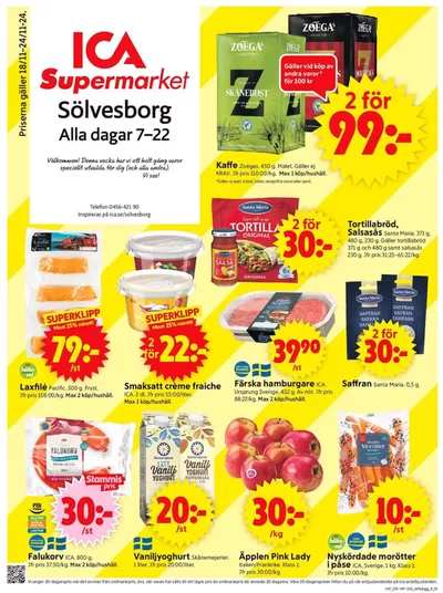 ICA Supermarket-katalog i Sölvesborg | Stort urval av erbjudanden | 2024-11-18 - 2024-11-24