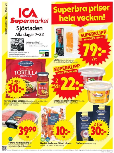 ICA Supermarket-katalog i Nacka | Nya erbjudanden att upptäcka | 2024-11-18 - 2024-11-24