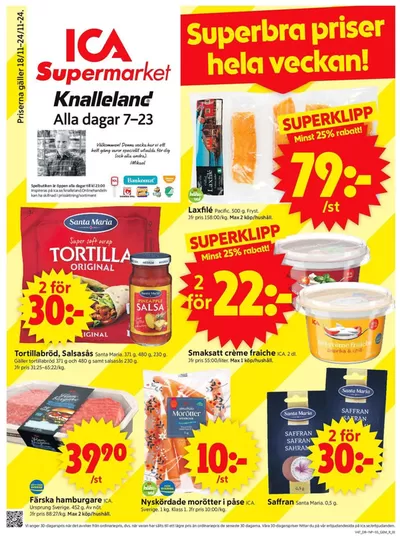 ICA Supermarket-katalog i Borås | Exklusiva deals för våra kunder | 2024-11-18 - 2024-11-24