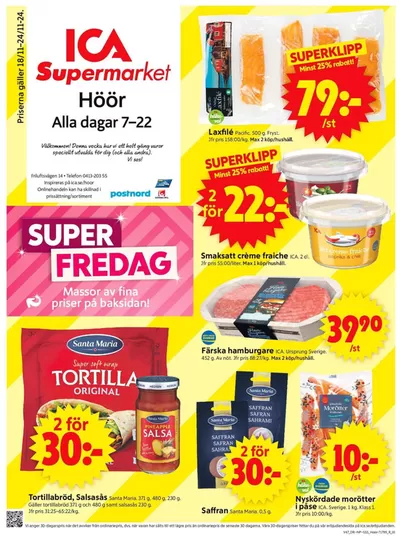 ICA Supermarket-katalog i Höör | Exklusiva deals och fynd | 2024-11-18 - 2024-11-24