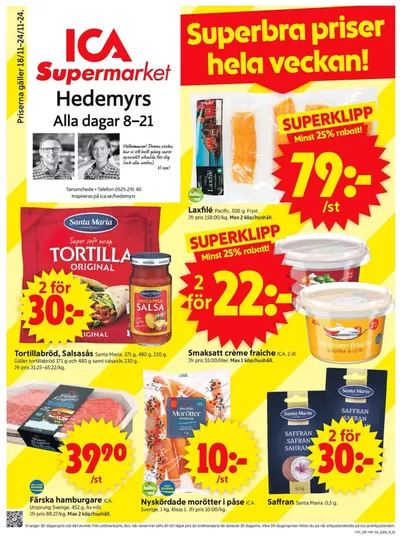 ICA Supermarket-katalog i Tanumshede | Specialerbjudanden för dig | 2024-11-18 - 2024-11-24