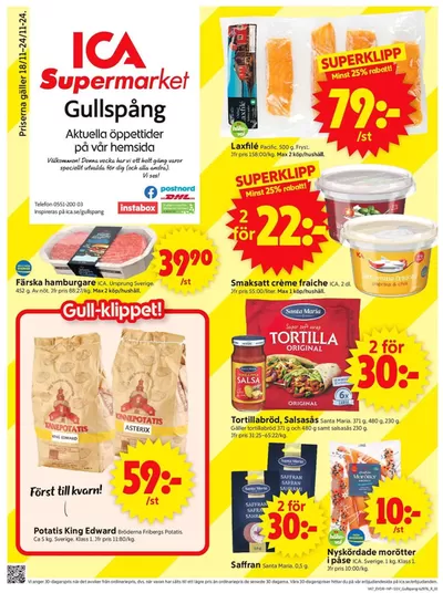 ICA Supermarket-katalog i Hova | Spara nu med våra deals | 2024-11-18 - 2024-11-24