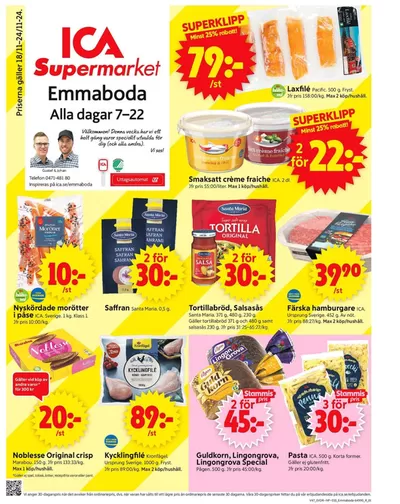 ICA Supermarket-katalog i Emmaboda | Exklusiva fynd | 2024-11-18 - 2024-11-24