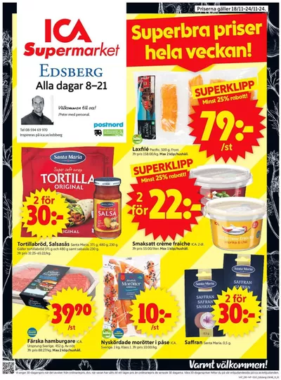 ICA Supermarket-katalog i Sollentuna | Erbjudanden för fyndjägare | 2024-11-18 - 2024-11-24