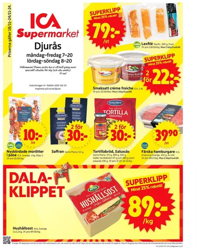 ICA Supermarket-katalog i Insjön | Top-deals och rabatter | 2024-11-18 - 2024-11-24