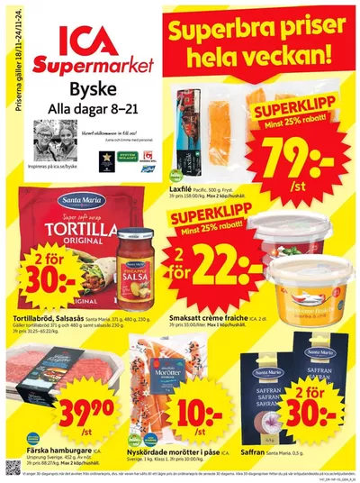 ICA Supermarket-katalog i Byske | Upptäck attraktiva erbjudanden | 2024-11-18 - 2024-11-24