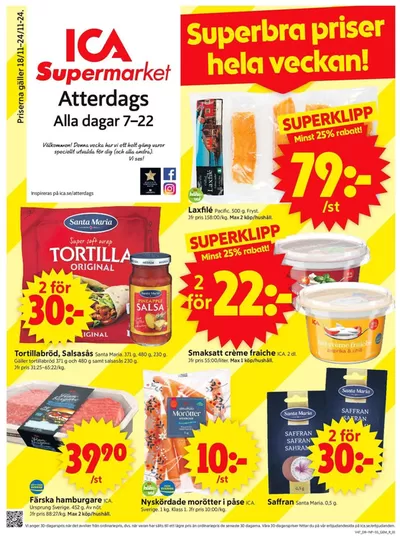 ICA Supermarket-katalog i Visby | Aktuella deals och erbjudanden | 2024-11-18 - 2024-11-24