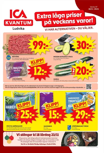 ICA Kvantum-katalog i Ludvika | Exklusiva deals för våra kunder | 2024-11-18 - 2024-11-24