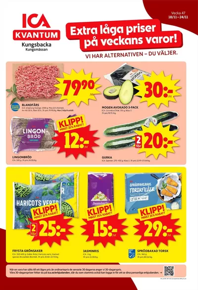 ICA Kvantum-katalog i Kungsbacka | Top-deals och rabatter | 2024-11-18 - 2024-11-24