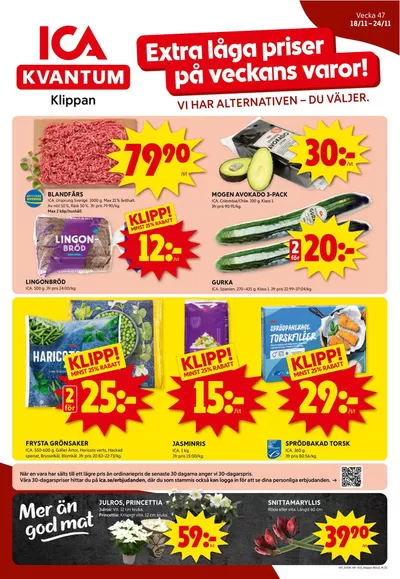 ICA Kvantum-katalog i Klippan | Exklusiva deals för våra kunder | 2024-11-18 - 2024-12-02