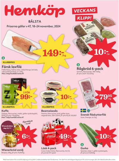 Hemköp-katalog i Bålsta | Våra bästa fynd | 2024-11-18 - 2024-11-24