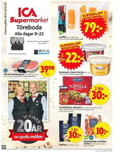 ICA Supermarket-katalog i Töreboda | Specialerbjudanden för dig | 2024-11-18 - 2024-11-24