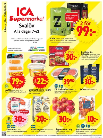 ICA Supermarket-katalog i Löddeköpinge | Specialerbjudanden för dig | 2024-11-18 - 2024-11-24