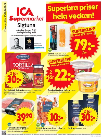 ICA Supermarket-katalog i Märsta | Fantastiskt erbjudande för fyndjägare | 2024-11-18 - 2024-11-24