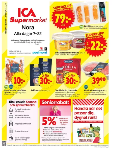 ICA Supermarket-katalog i Nora | Nya erbjudanden att upptäcka | 2024-11-18 - 2024-11-24